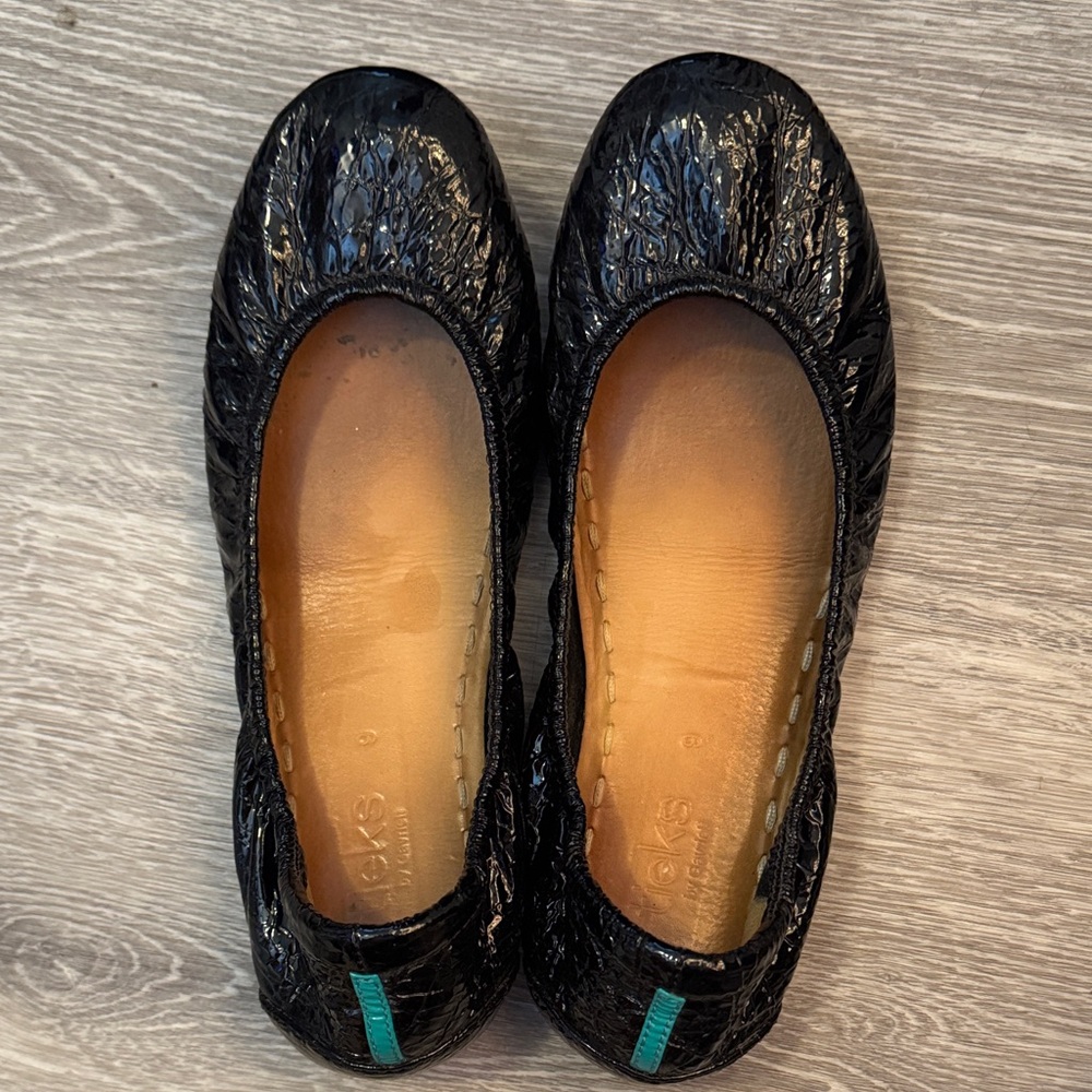 Tieks Shiny Black Ballet Flats